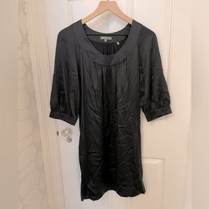 Vince Silk Short Sleeve Dress - Black - Women’s Small